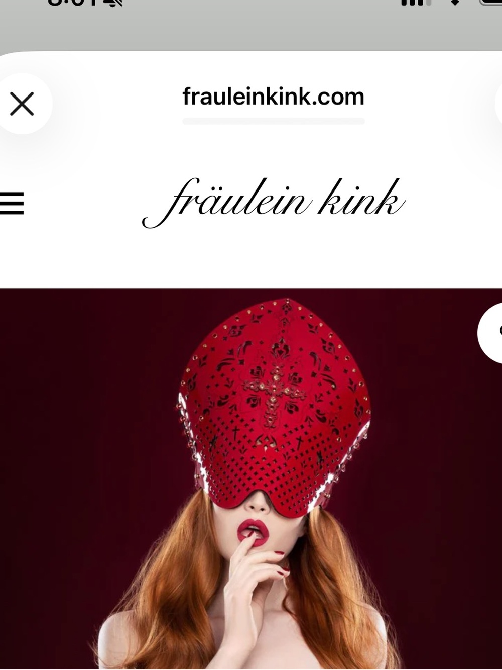 Fräulein Kink Leather Hat — Red Patent Leather
